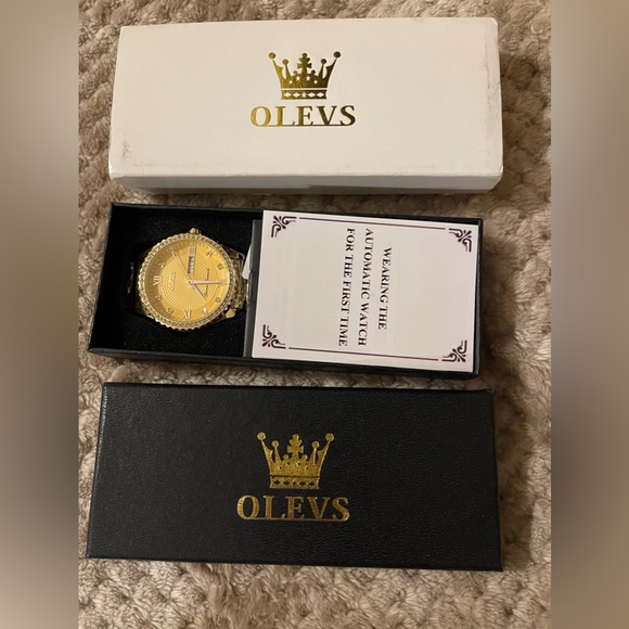 OLEVS Mens Watch Stainless Steel Big Face Casual Dress Wrist Watch Quartz Analog - Picture 6 of 8